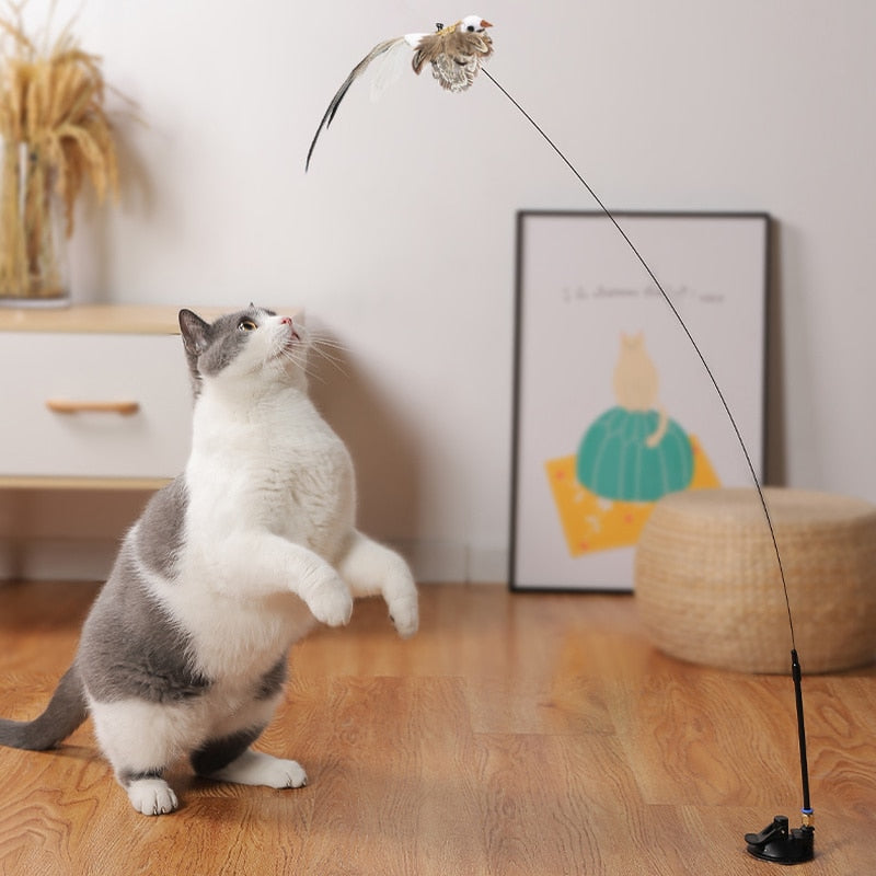 Brinquedo para Gatos - Vara com Pássaro